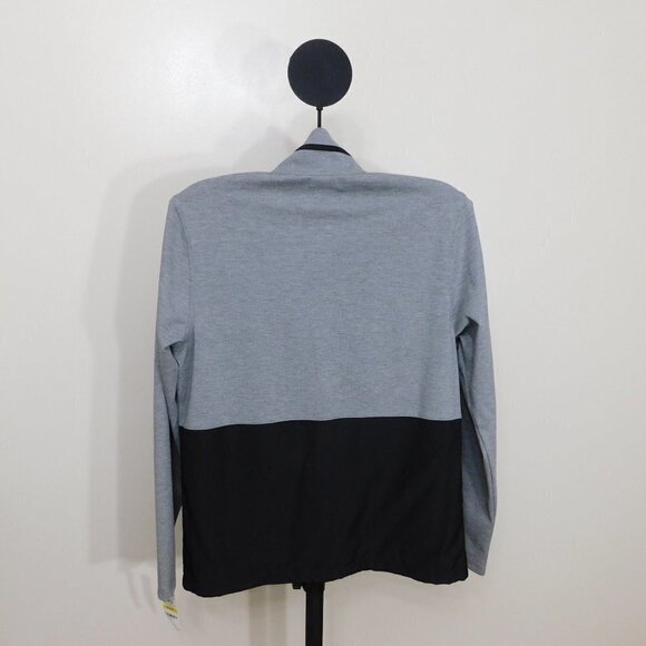 Alfani Grey Heather Colorblocked Knit Jacket - M - Picture 2 of 2